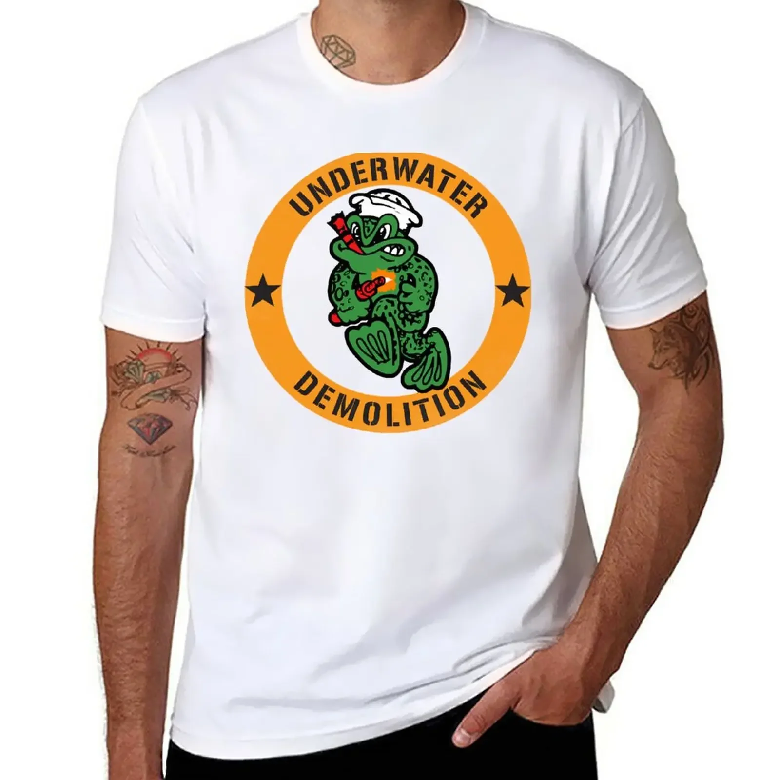 New Fifties Frogman T-Shirt blank t shirts aesthetic clothes men long sleeve t shirts