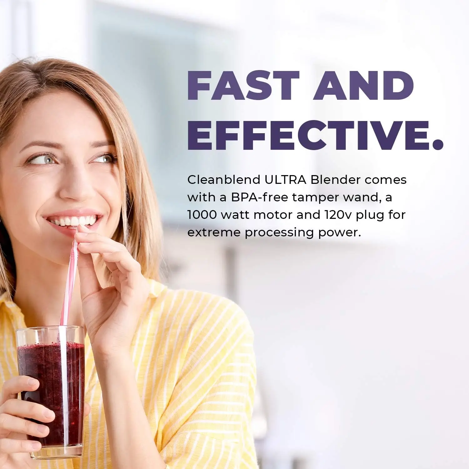 ULTRA: خلاط كونترتوب منخفض المستوى مع 40 أونصة خالية من مادة BPA. حاوية، نظام ستانلس ستيل 8 شفرات وفولاذ مقاوم للصدأ د