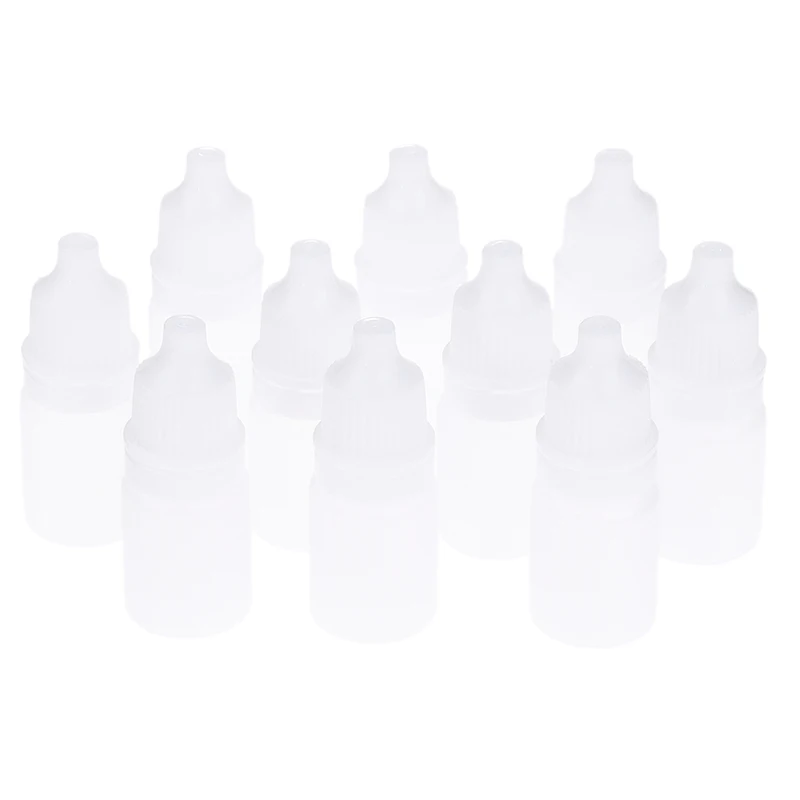 10 sztuk plastikowych butelek z zakraplaczem o pojemności 5/10/15/20/30/50 ml do przechowywania kosmetyków i olejków kosmetycznych