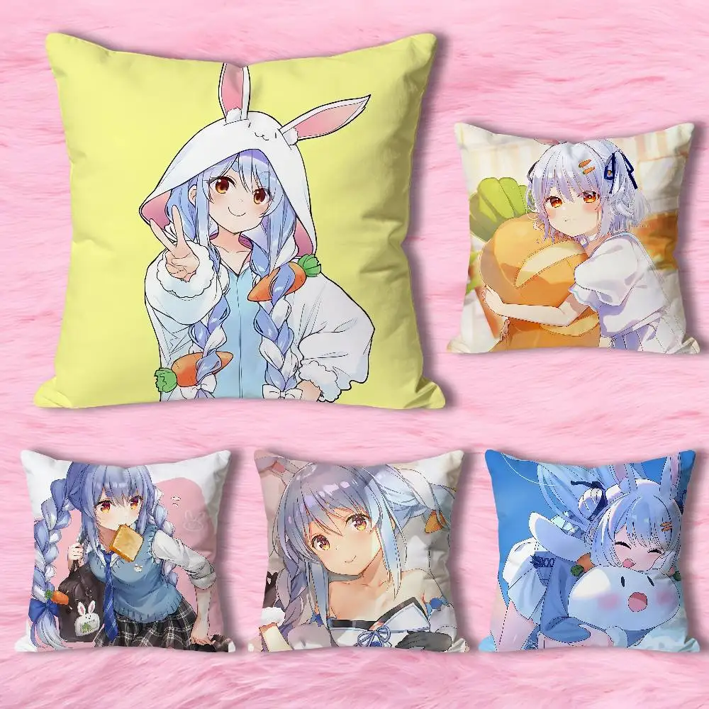 

U-Usada Cute P-Pekora Anime Celebrity Merchandise All-Match Printed Pillow Case Sofa Car Office Room Decoration Protector