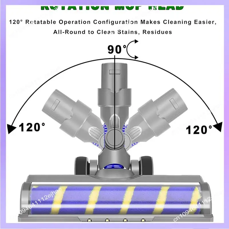 N83R فرشاة المحرك الكهربائي توربو لدايسون V6 DC62 DC58 فرشاة لفة مع شعيرات ناعمة لبلاط الباركيه مع ضوء LED سهلة الاستخدام