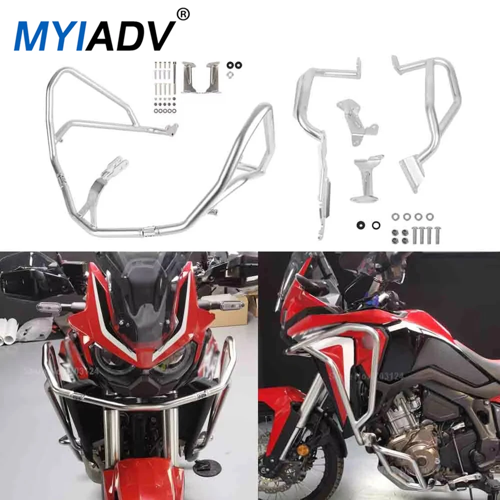 

For Honda CRF1100L Africa Twin 2020-2022 2023 Motorcycle Engine Guard Tank Crash Bar Upper Lower Fairing Frame Protector Bumper