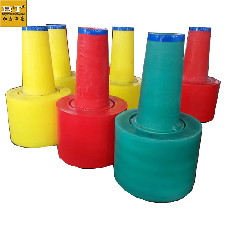 PE Material Riverway Fairway Marine Floating Marker Buoy With Solar Power Light