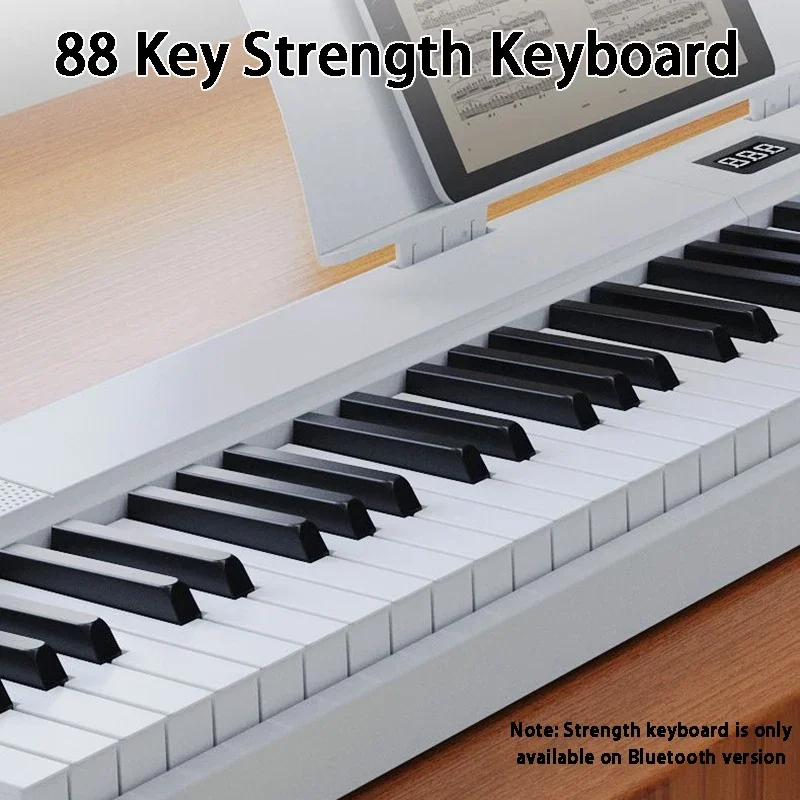 Folding Piano 88 Keys Strength Keyboard Midi Bluetooth Portable Musical Electric Organ Adult Beginners Child Professional Piano