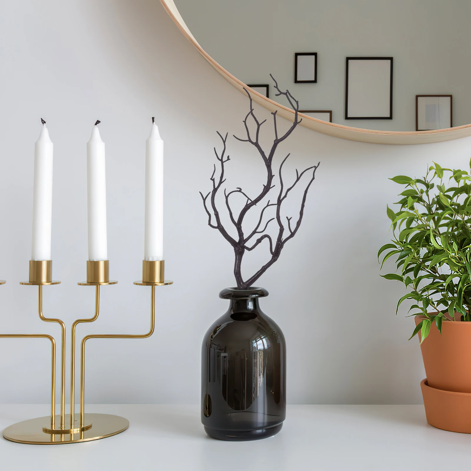 

4Pcs Artificial Antler Tree Branches Plastic Dry Branches Vase Decoration Decorative Twigs DIY Craft Home Table Decor