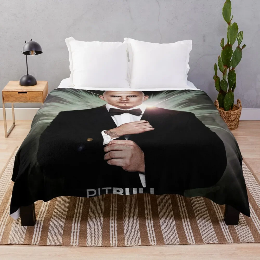 

Pitbull Mr.Worldwide Throw Blanket Luxurious Soft Blanket Holiday Gift for Family