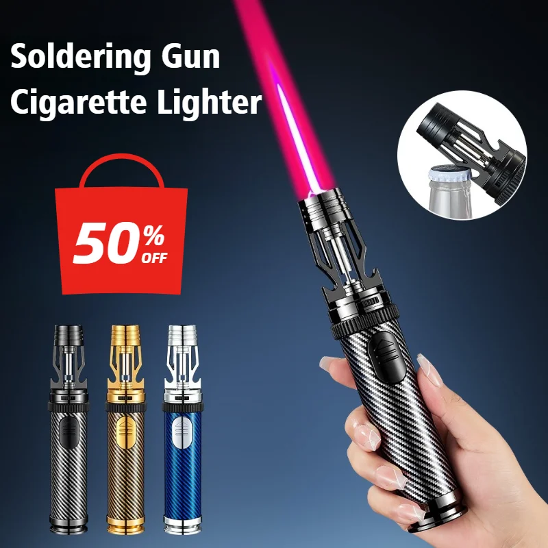 

Newest Red Fire Spray Gun Lighter Cigar Ignifier Windproof Smoke Open Flame Welding Gun Cigarette Lighters & Smoking Accessories