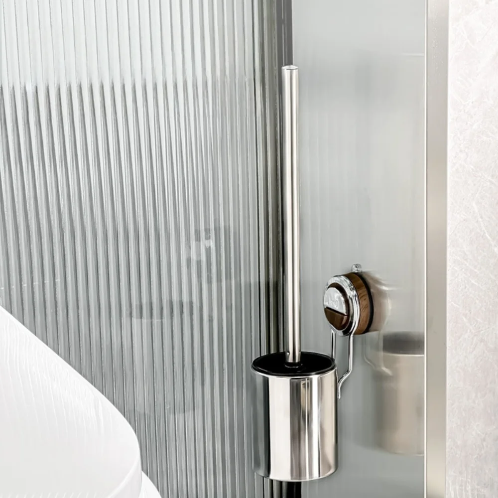 الفولاذ المقاوم للصدأ دائم مقبض طويل فرشاة المرحاض لا البقع العمياء الحمام فرشاة المرحاض مجموعة الحائط فرشاة تنظيف مقاومة للصدأ