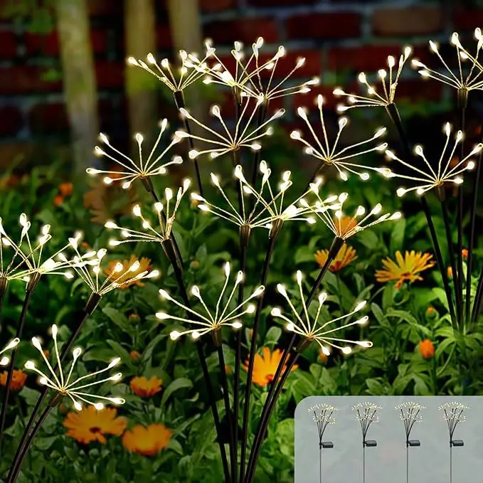 

Solar copper wire dandelion firefly floor lamp garden atmosphere decoration waterproof lawn lamp