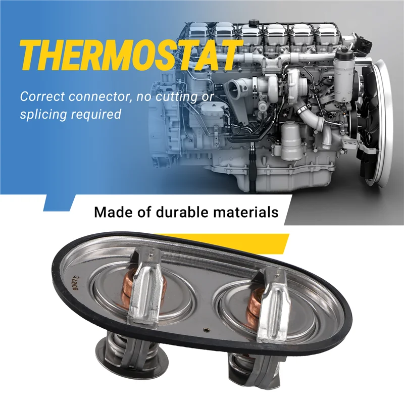 

Durable-Truck Cooling Thermostat With Gasket For Scania L P G R T S Series DC9 DC13 Truck 1545904 1935712
