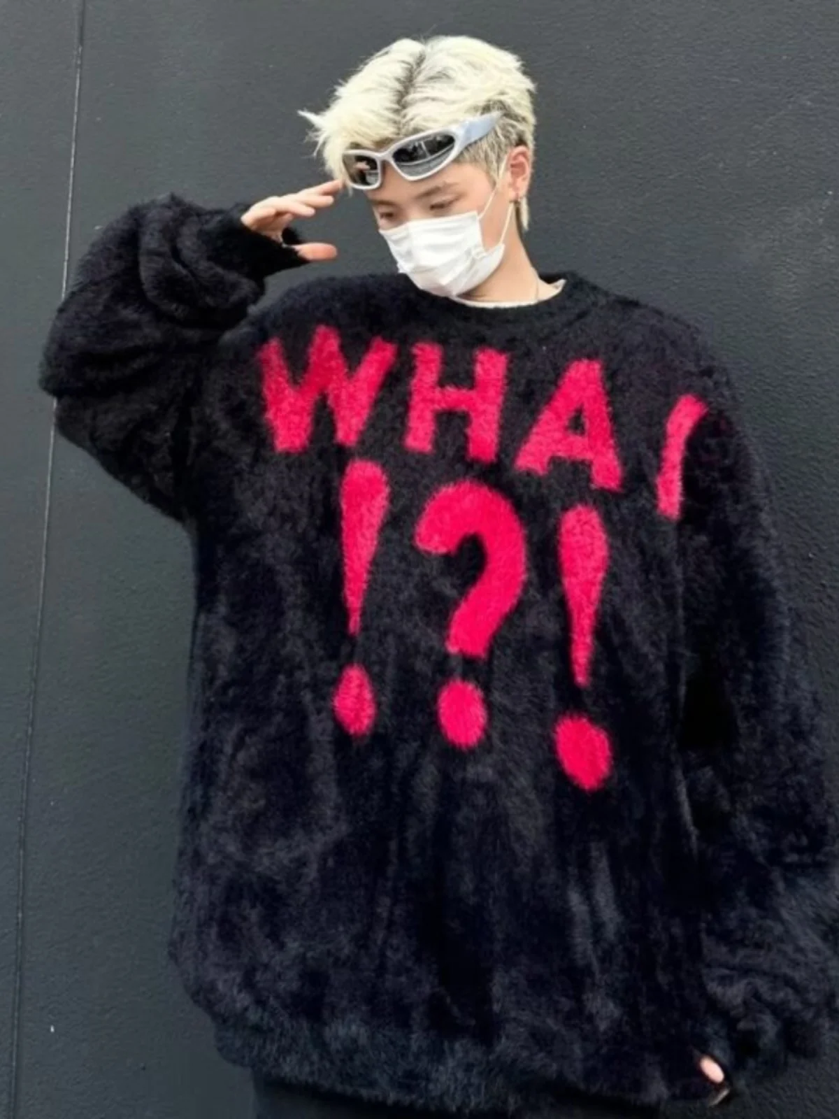 

Вязаный свитер с круглым вырезом в американском стиле, зимний, повседневный, свободного кроя, с длинными рукавами, с принтом, антистатический, комфортный трикотаж