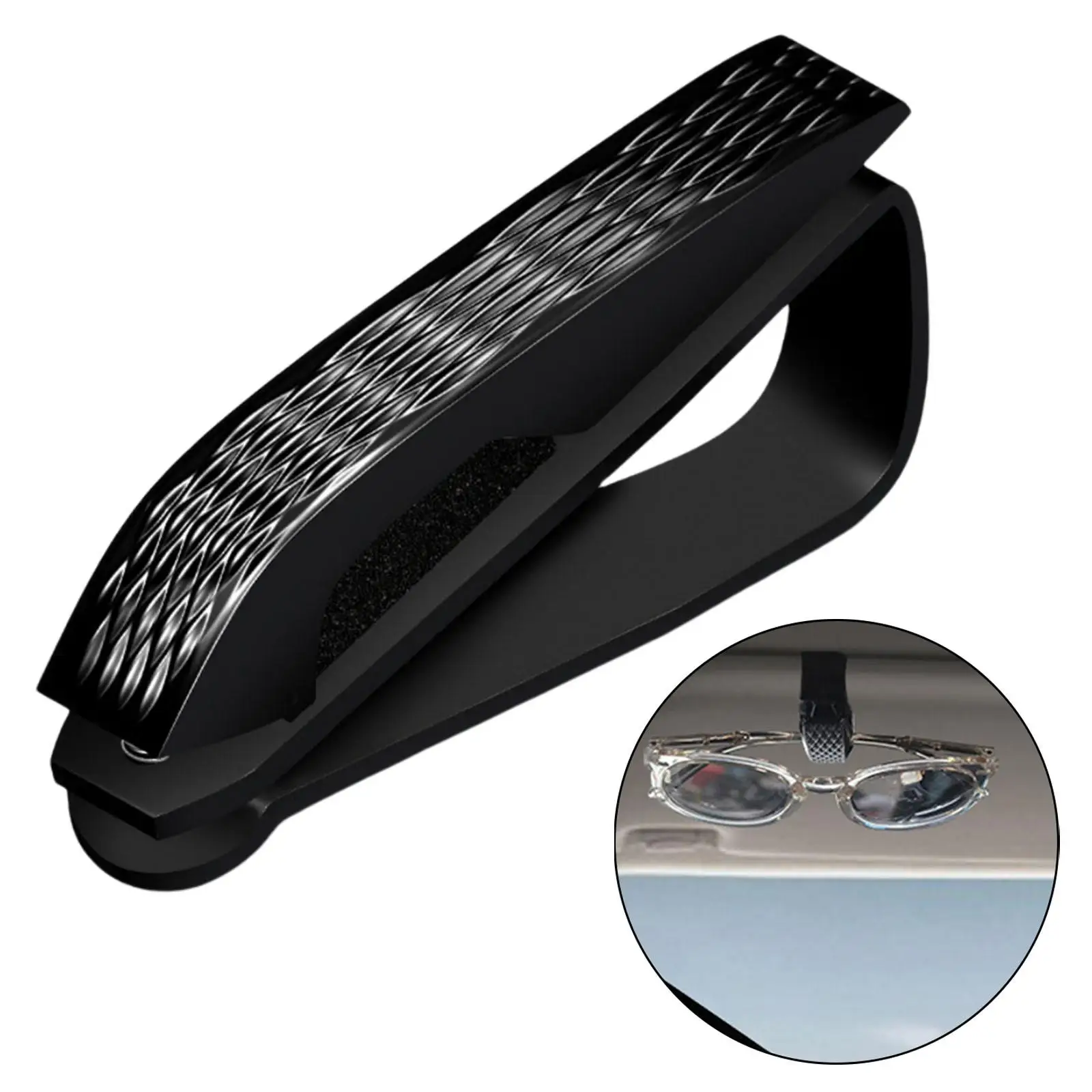 

Universal Sun Visor Glasses Holder Card Sunglasses Ticket Receipt Portable Mount