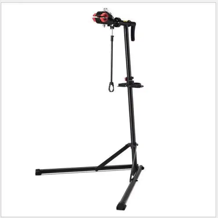 huansen-heavy-duty-adjustable-bike-repair-stand-steel-powder-coated-floor-standing-workstand-50kg-load-capacity-foldable