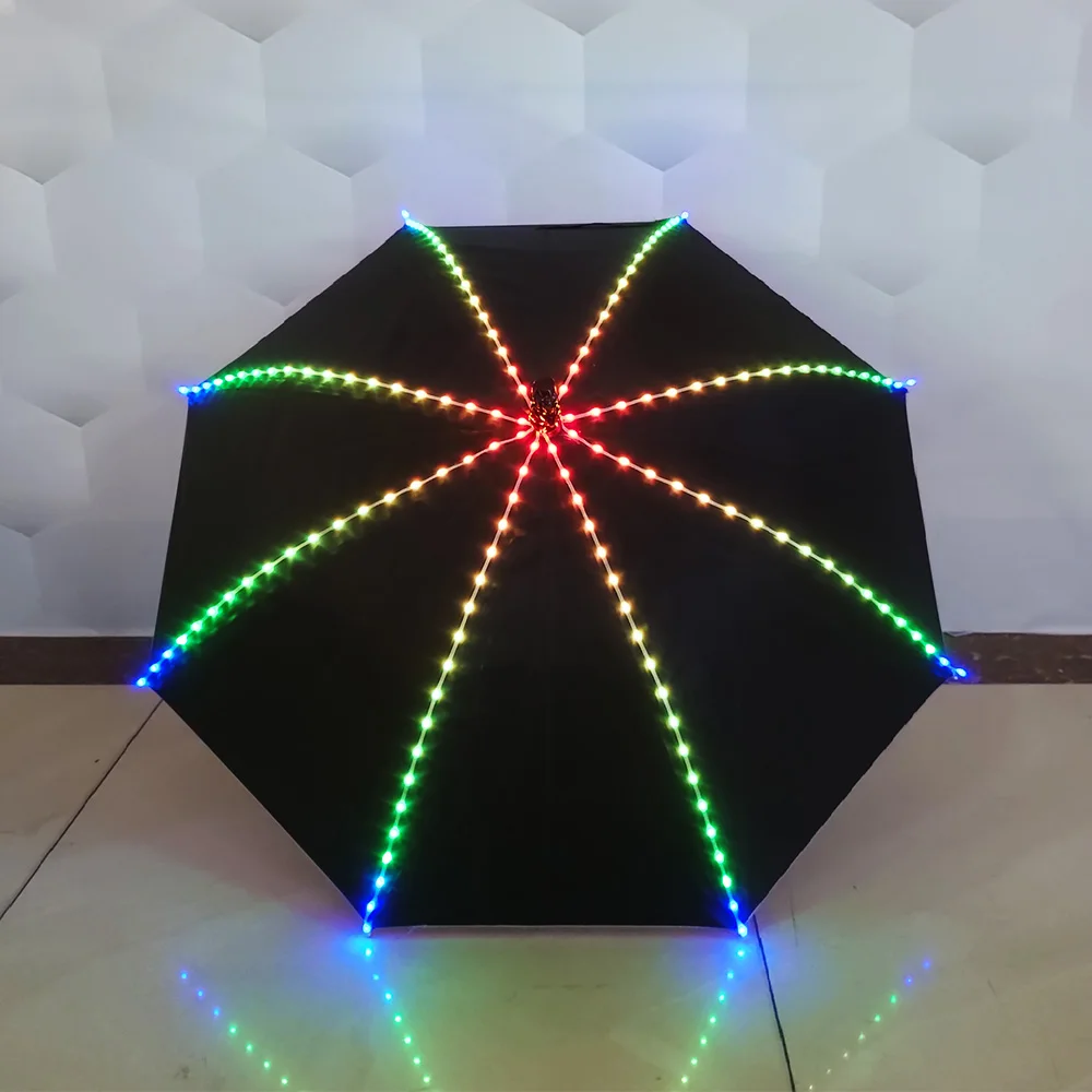 

LED fancy umbrella Festival party stage dance performance umbrella led glow-in-the-dark atmosphere props rechargeable umbrella