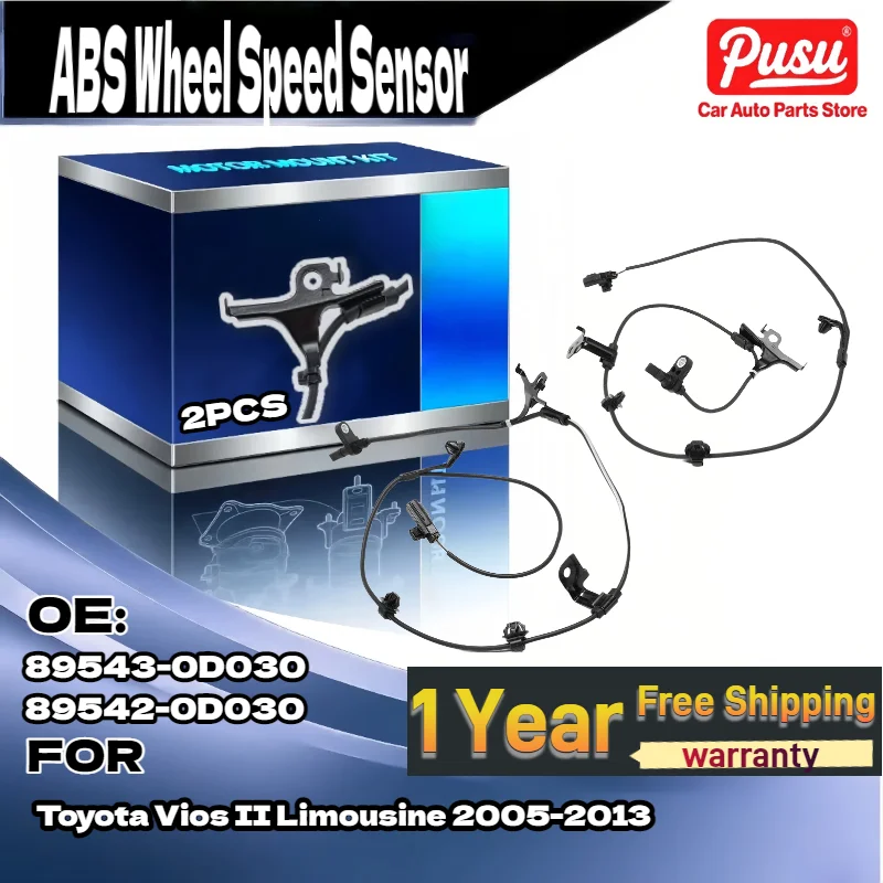 For ABS Wheel Speed Sensor Pair 89543-0D030 89542-0D030 For Toyota Vios II Limousine