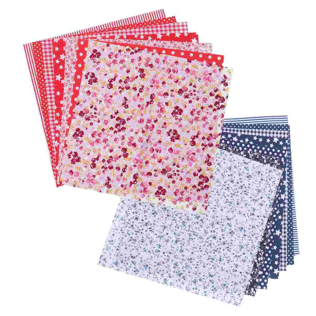 14 Pcs/1 Patchwork Fabric Quilting Small Floral DIY Sewing Cotton Cloth Printing