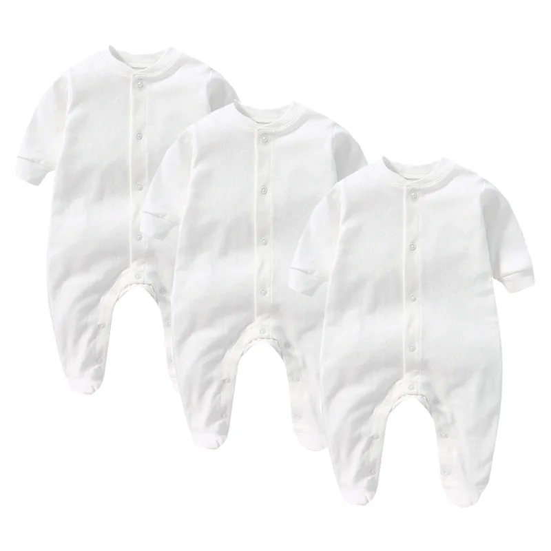

3pcs/lot Summer Baby Boy Rompers Roupa De Bebes Newborn Jumpsuit Long Sleeve Cotton Pajamas Kids Clothes