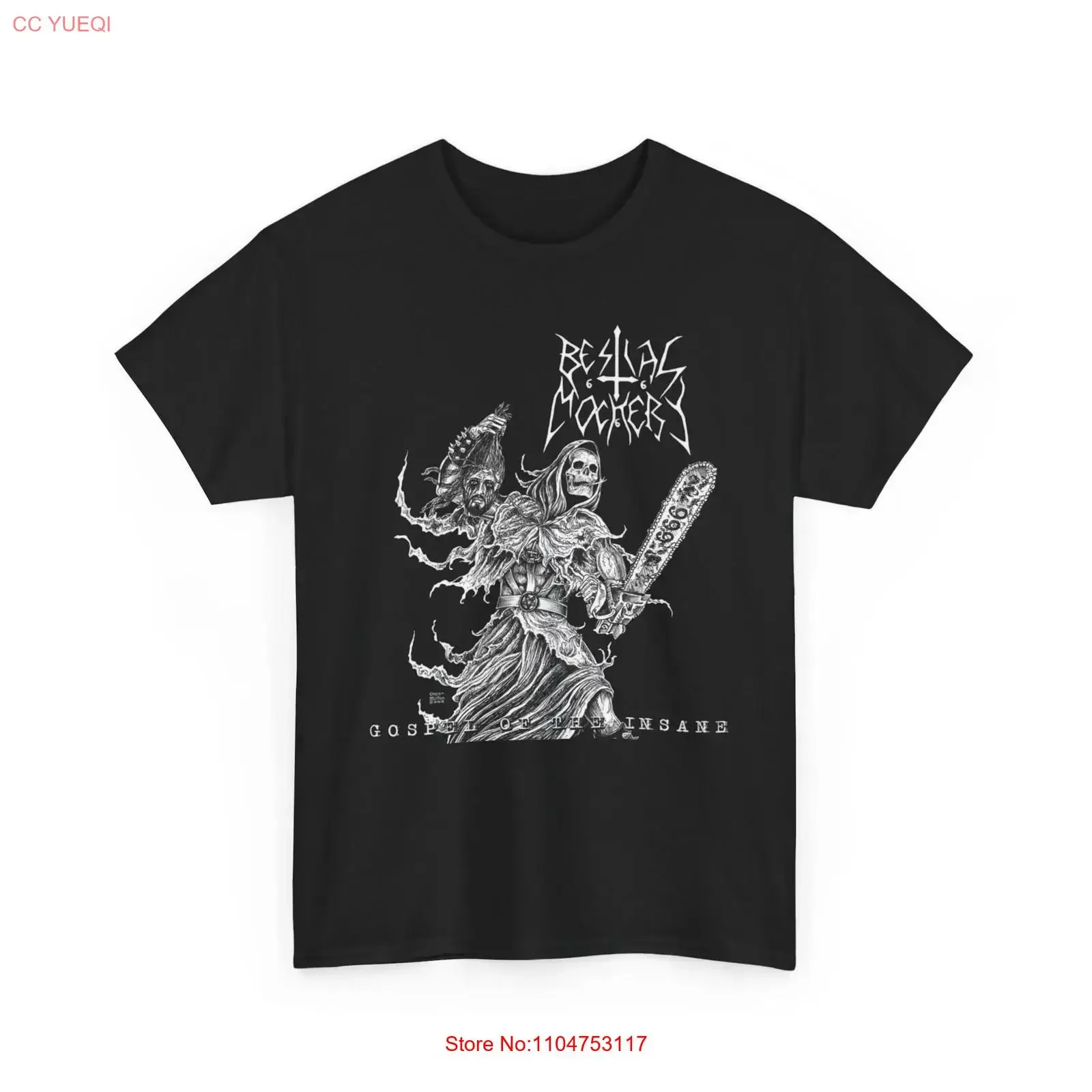 T-shirt Bestial Mockery Band vintage délavé pour homme, légèrement respirant, idéal pour le quotidien, extensible, élégant, décontracté, unisexe