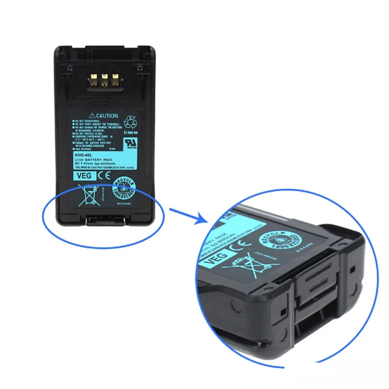 KNB-48L بطارية ليثيوم أيون 2600mAh 7.4V بطارية لاسلكية ل كينوود TK-5220 TK-5320 NX-200 NX-300 أجهزة الراديو اليدوية KNB-47L رشاقته #6
