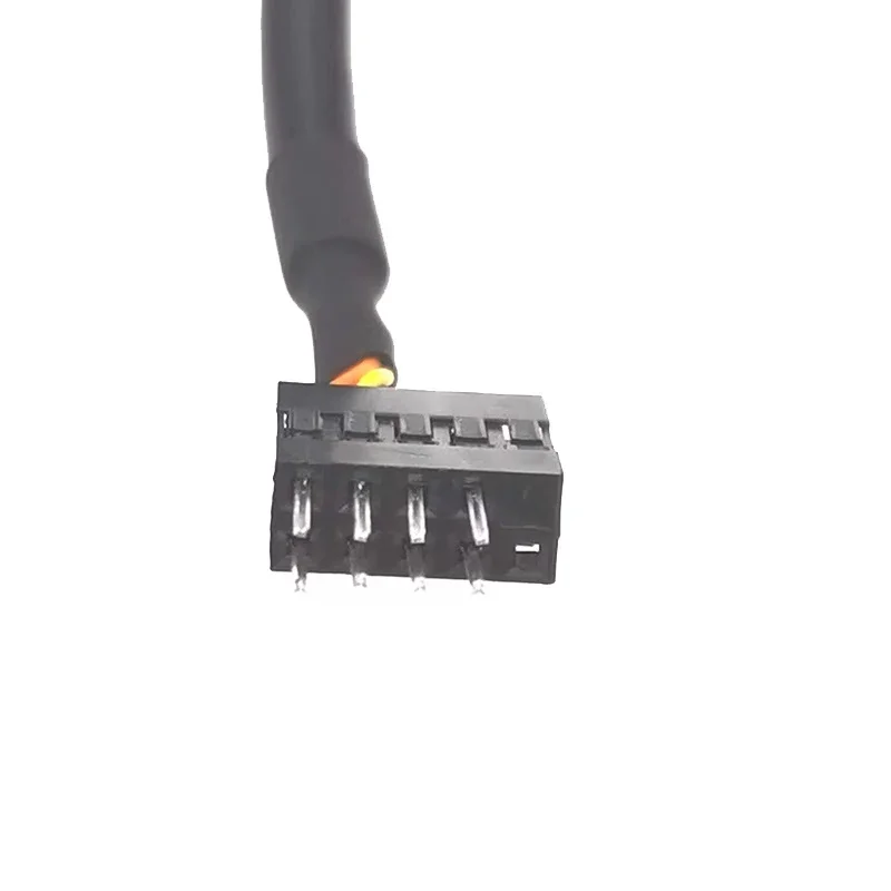 Placa-mãe usb 3.0 20/19pin fêmea para usb 2.0 9p cabo adaptador macho, preto, 20cm