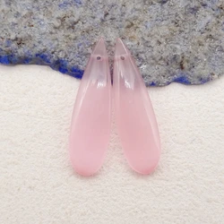 Semiprecious Stones Jewelry Cymophane Water Drop Earring Bead 36x10x4mm 5g Fashion Jewelry Women Earrings Accessories