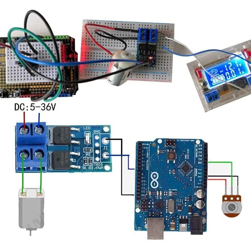 12 Stuks Dc 5V-36V 400W Mos Fet Trigger Board Pwm Aanpassing Elektronische Schakelaar Besturingskaart Motor Snelheidsregelaar