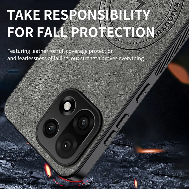 ل Oneplus 15 خمر جراب هاتف الأعمال غطاء جلد الغنم المغناطيسي ل Oneplus 15 حافظة لاسلكية الهاتف المحمول Coque