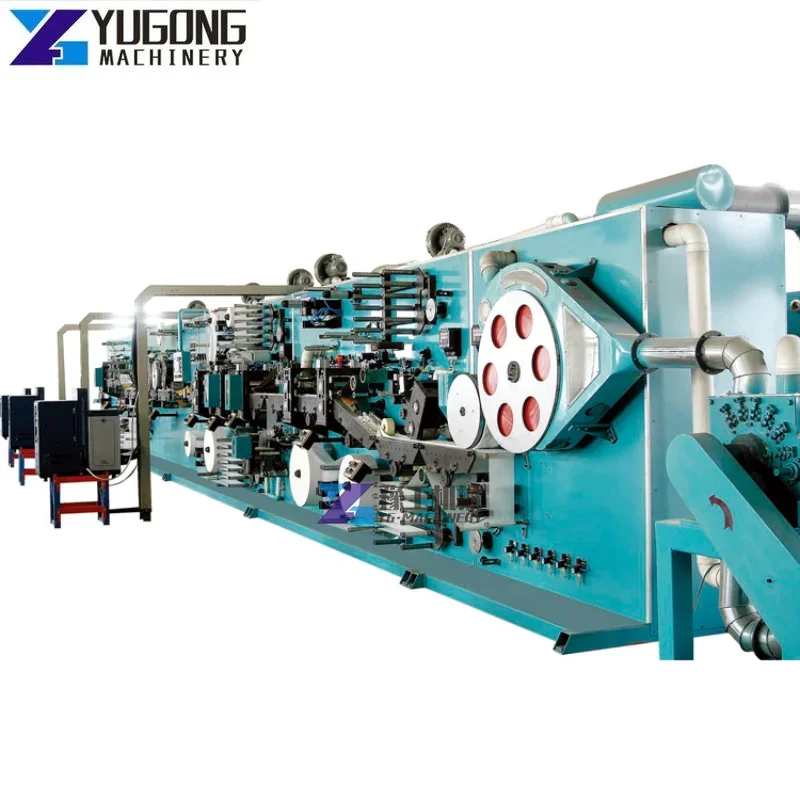 Fully or Semi Automatic Manufacturing Lady Sanitary Pads Napkin Making Machine Printing Female Sanitary Pad Machine