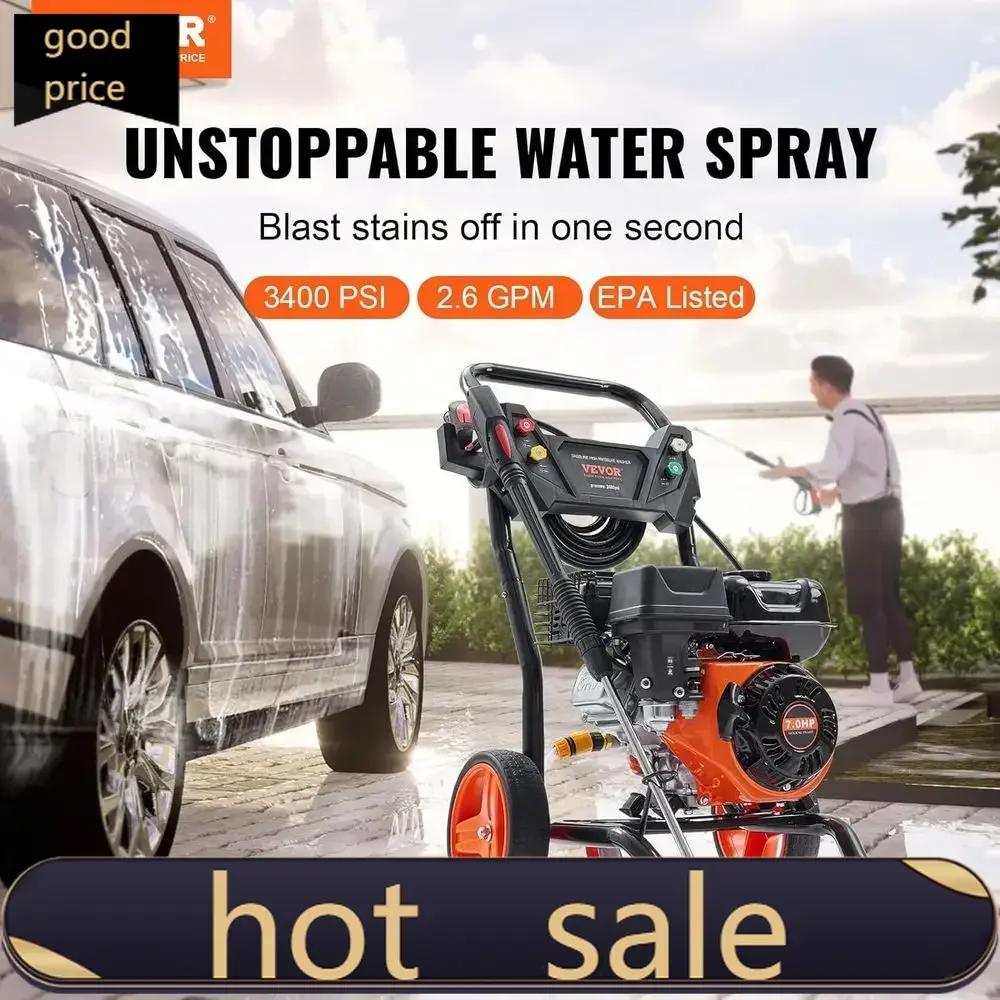 

Activity pricePopular3400 PSI 2.6 GPM Gas Pressure Washer with Spray Gun, Extension Wand, and 5 Nozzles