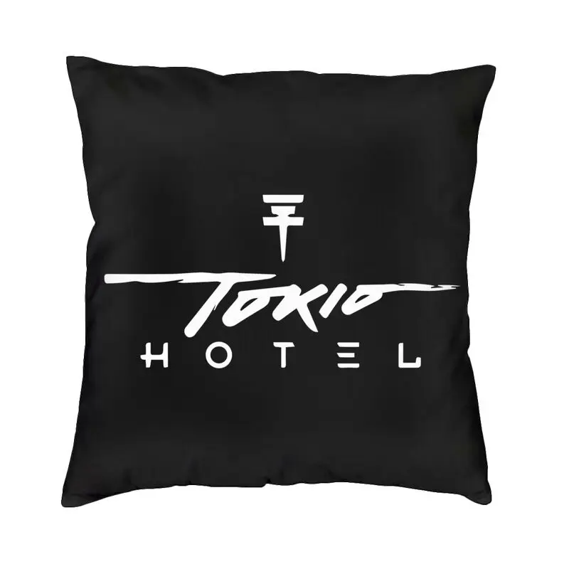 Soft Tokio Hotels Logo Music Rock Band Throw Pillow Case Decoration Custom Square Cushion Cover 40x40cm Pillowcover Living Room