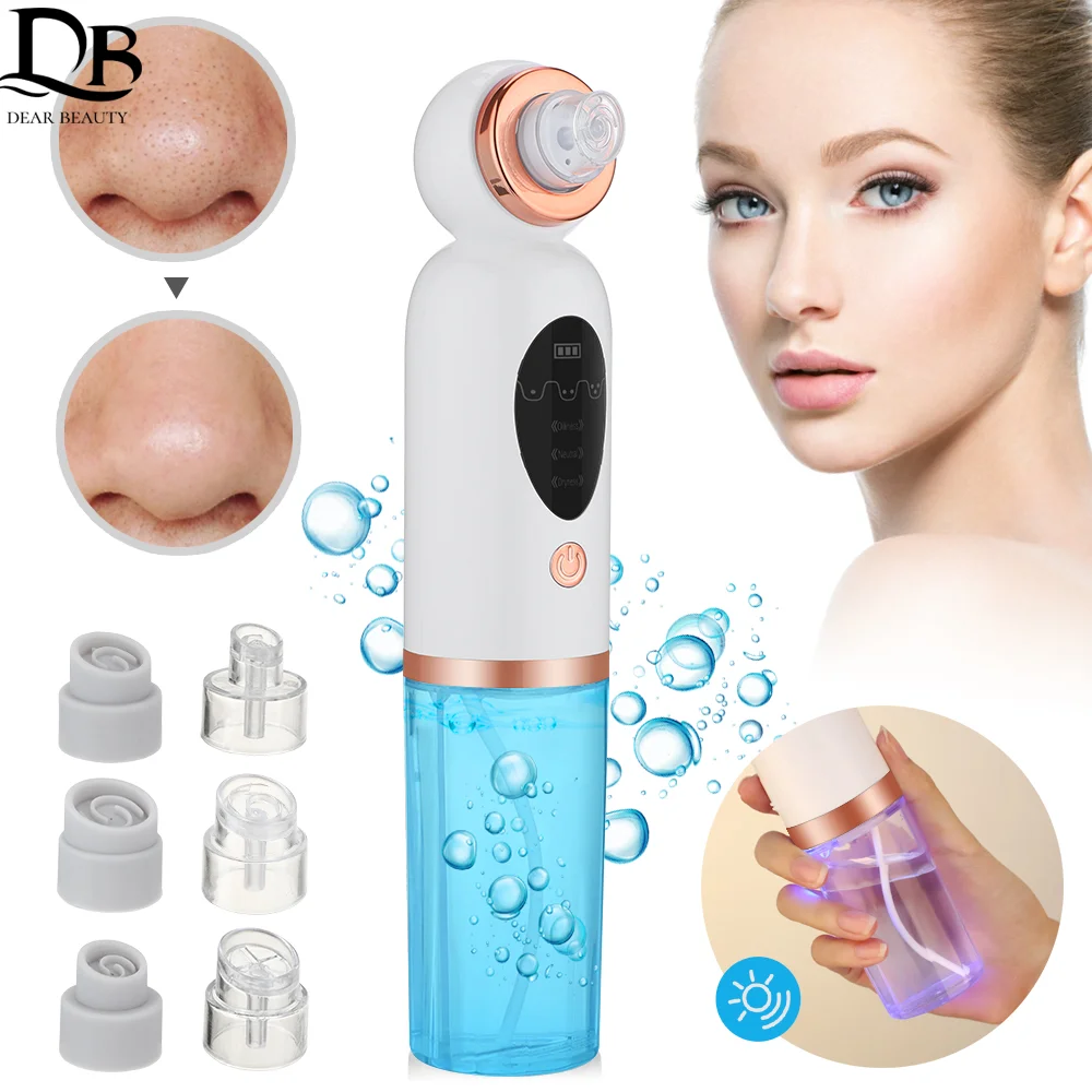 Electric Small Bubble Blackhead Remover USB Water Cycle Pore Acne Pimple Removal Deep Cleansing Vacuum Suction Facial Clean Tool