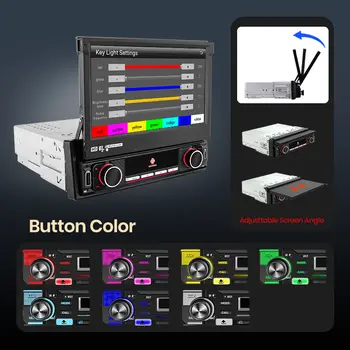Junsun 7吋觸控螢幕1din通用手動自動伸縮車載音響收音機無線CarPlay相容蘋果安卓車載WiFi 12 最佳銷售 CarPlay Junsun - №11
