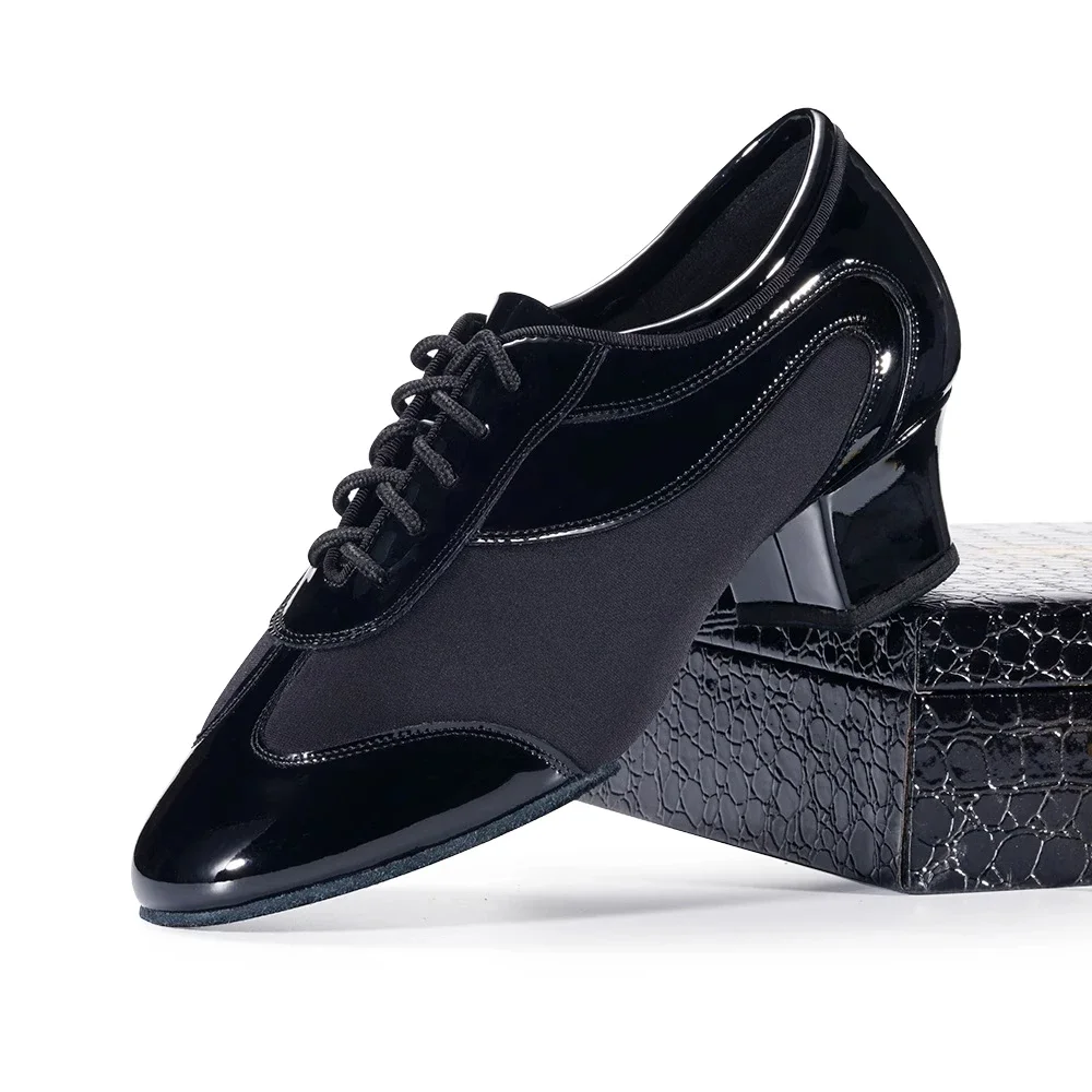 

Professional Latin Dance Shoes Men's Medium Low Heel Soft Sole