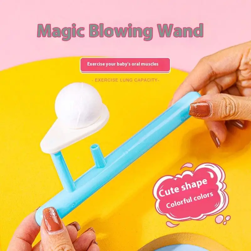 5 pçs tubo de plástico soprando bola brinquedo do miúdo jogo ao ar livre treinamento equilíbrio spirômetro brinquedo aprendizagem educacional para crianças presente engraçado