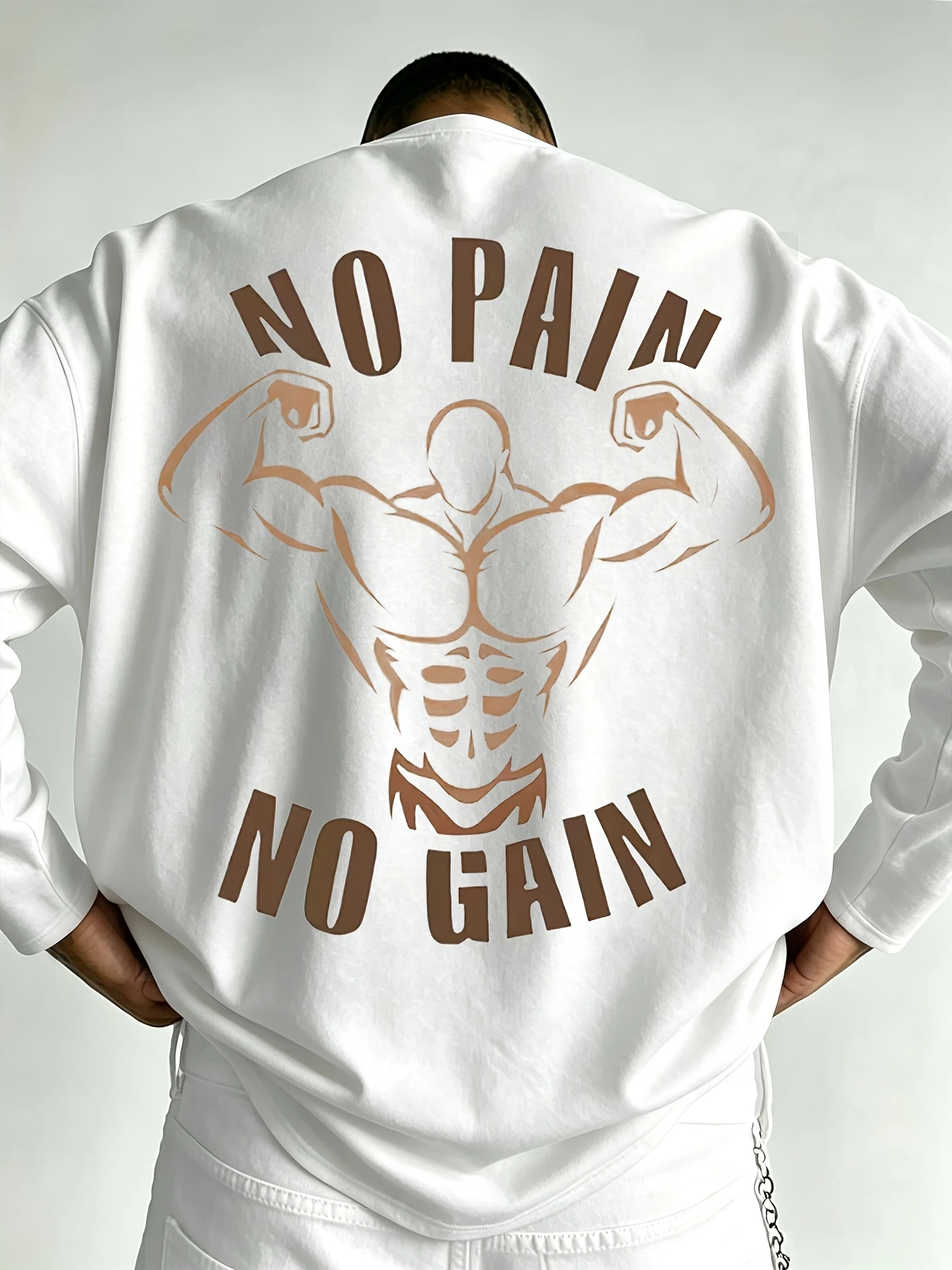 Men's Long-Sleeve Printed T-Shirt, Regular Fit for Spring/Autumn, Outdoor Sports and Casual Long-Sleeve Top