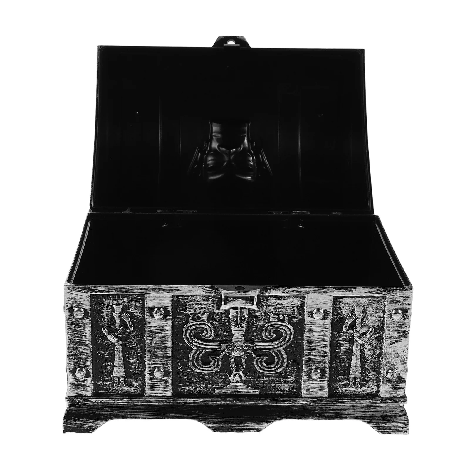 

Samsungdui Treasure Chest Vintage Lockable Plastic Box For Jewelry Storage Trinket Organizer Pirate Party Favor Halloween
