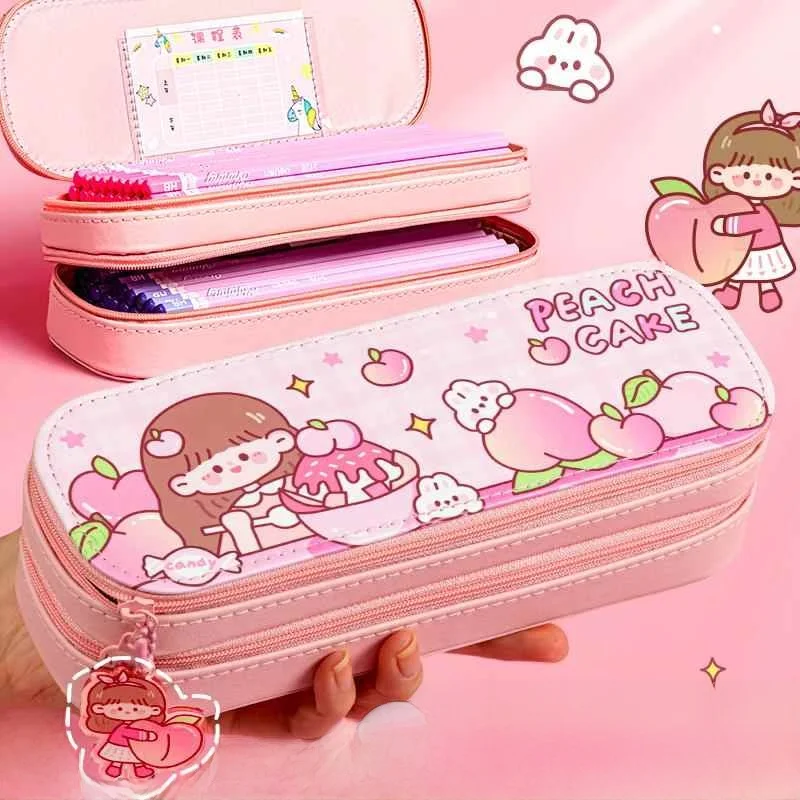 trousse-a-crayons-rose-double-couche-grande-capacite-style-japonais-simple-pour-ecolieres-du-primaire