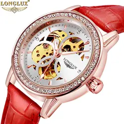 Fashion Ladies Automatic Mechanical Watches Diamond Top Brand Luxury Women Skeleton Waterproof Watch Female Clock Reloj Mujer