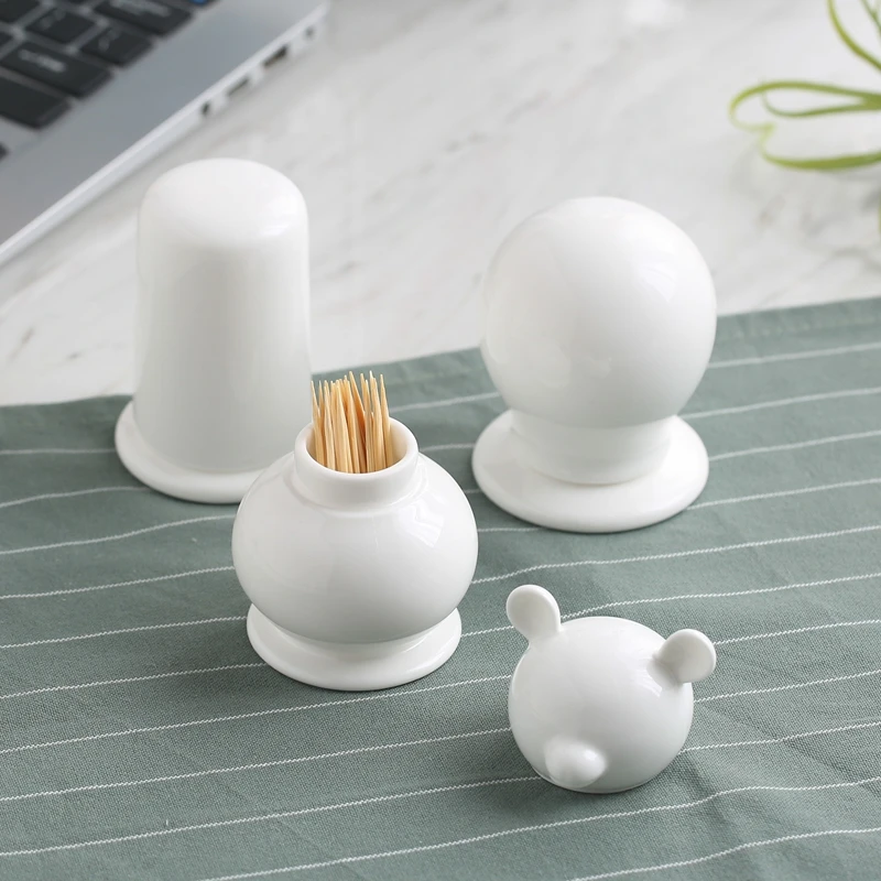 Plain white bone china toothpick holders, ceramic cute holder box, enemal toothpick box, novalty toothpick case, toothpick lot