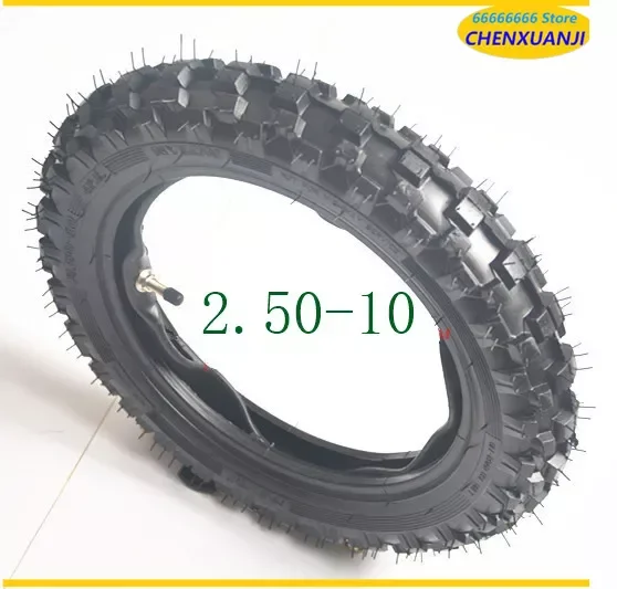 

2.50-10 Front Or Rear Wheel Tire Out Tyre with Inner Tube 10inch tires 10" For Motorcycle Motocross Dirt Pit Bike