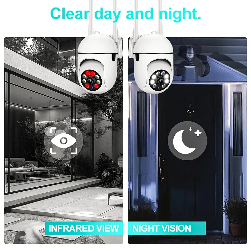 كاميرا مراقبة عموم/إمالة مع رؤية ليلية للتتبع البشري وتسجيل 24/7 تعمل مع Alexa وGoogle Home #6