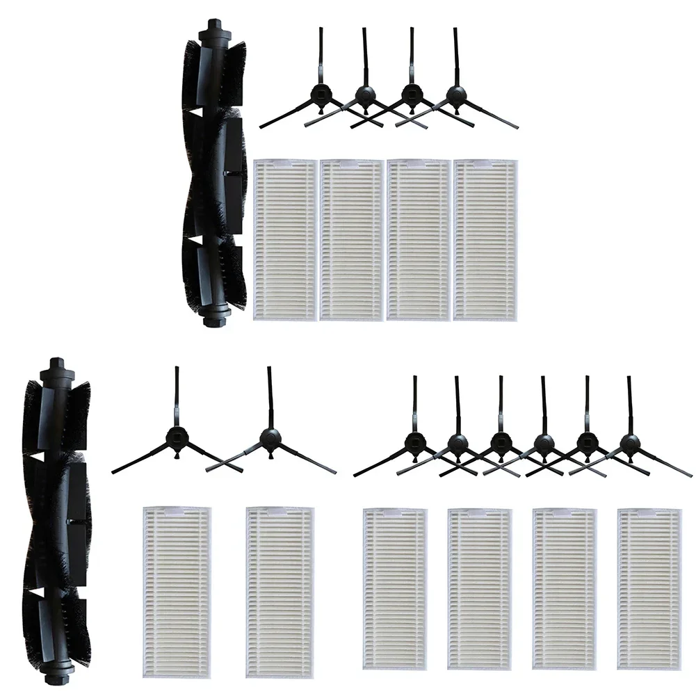 Escova principal do rolo para aspirador de pó, Filtro Hepa, Escovas laterais Suit para TCL SWEEVA 6000 6500, Peças e acessórios