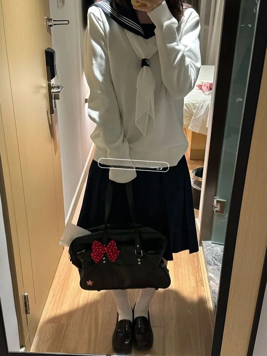 

Long Sve Knitted Sweater College Sle JK orm Inner Wear Outer Wear Student Pure Color Versatile Warm V-Ne Polyester...