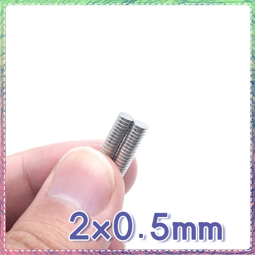 30-1500Pcs Small Round Magnet 2*0.5mm Neodymium Powerful Magnetic Permanent Magnet mini Disc magnet for sound field electronics