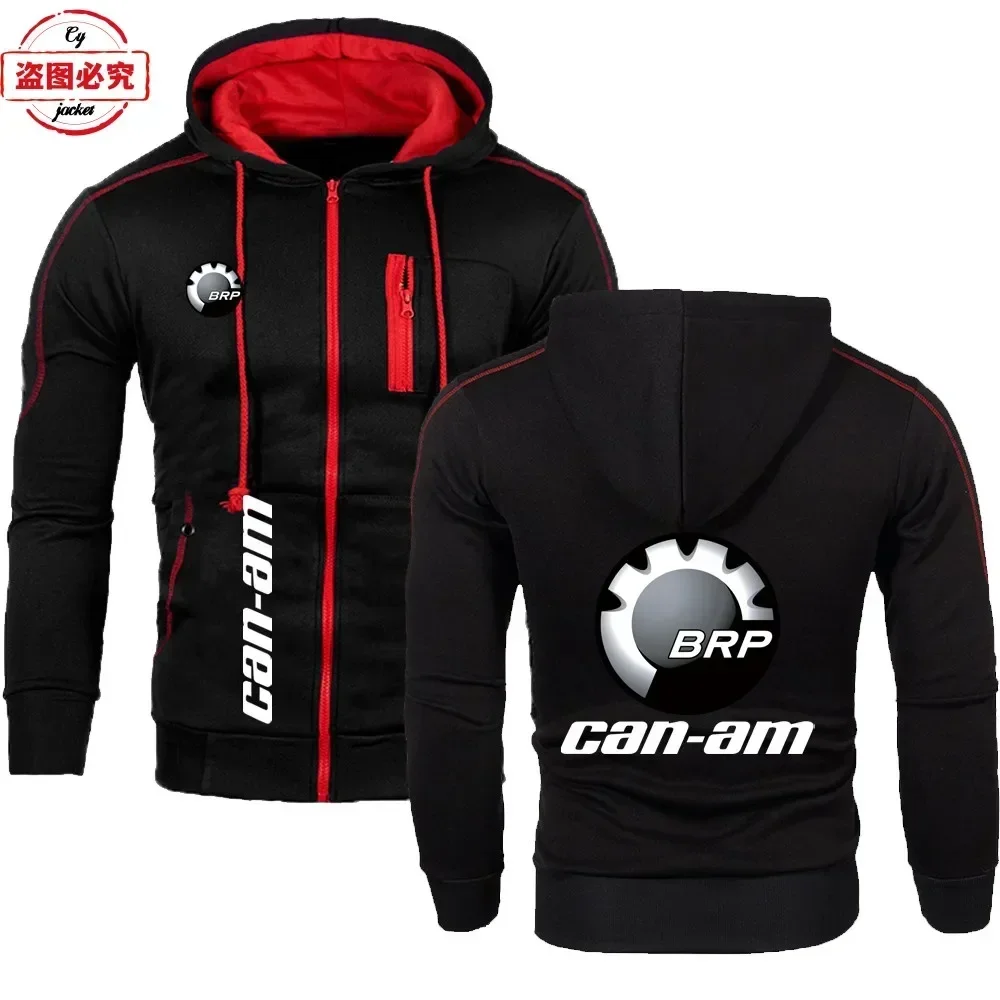 European Size CAN-AM motorcycle logo locomotive jacket racing suit men's top casual hooded sweater cycling suit group suit