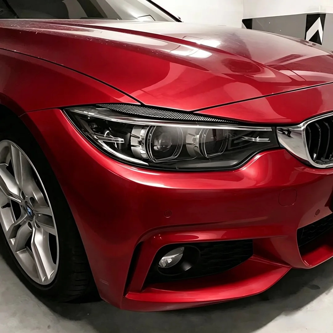 Frontscheinwerfer-Augenbrauen-Zierleiste, Auto-Styling-Zubehör, glänzend schwarz, Außenteile für BMW 4er F32 F33 F36 2013-2020 – Detail 4