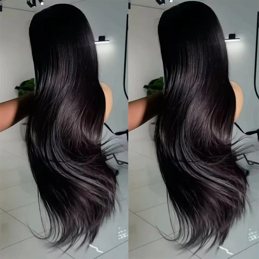 40 42 Inch Bone Straight Human Hair Wigs 13x4 13x6 HD Lace Frontal Wigs Glueless 5x5 Closure 3 Seconds To Wear For Beginners