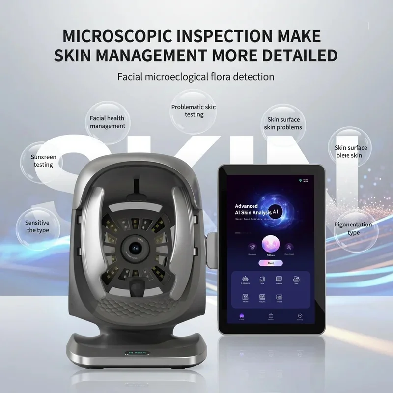 Deluxe 3D AI Intelligent Skin Analyzer Foldable 15.6 Inch Facial Analysis Machine With Comprehensive Skin Diagnostic System