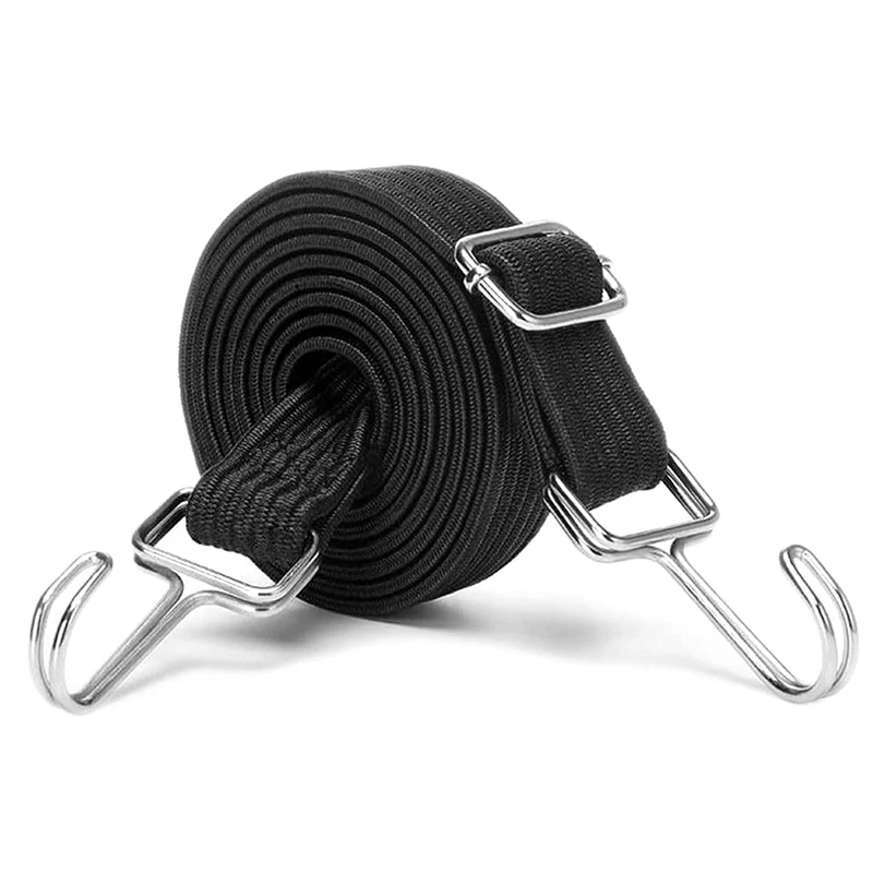 Heavy Duty Adjustable Bungee Cords with Hooks, Elastic Straps for Motorcycle Car Bike & Luggage Securing