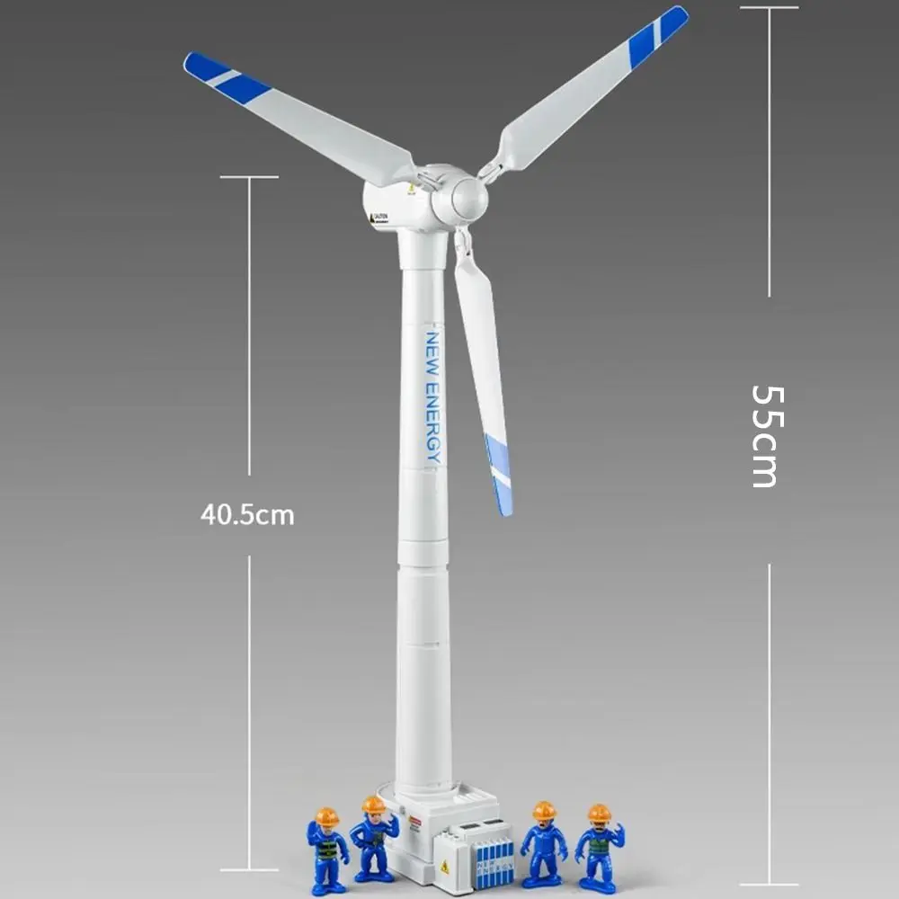 ของเล่นเด็ก 1 ชิ้น ของขวัญ ของเล่นกังหันลม รถพ่วงพลาสติกแบบแบน ของเล่นจำลองวิศวกรรมพลังงานลม